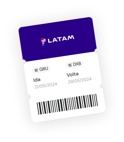 Bilhete Latam emitido pelo MilhasPix